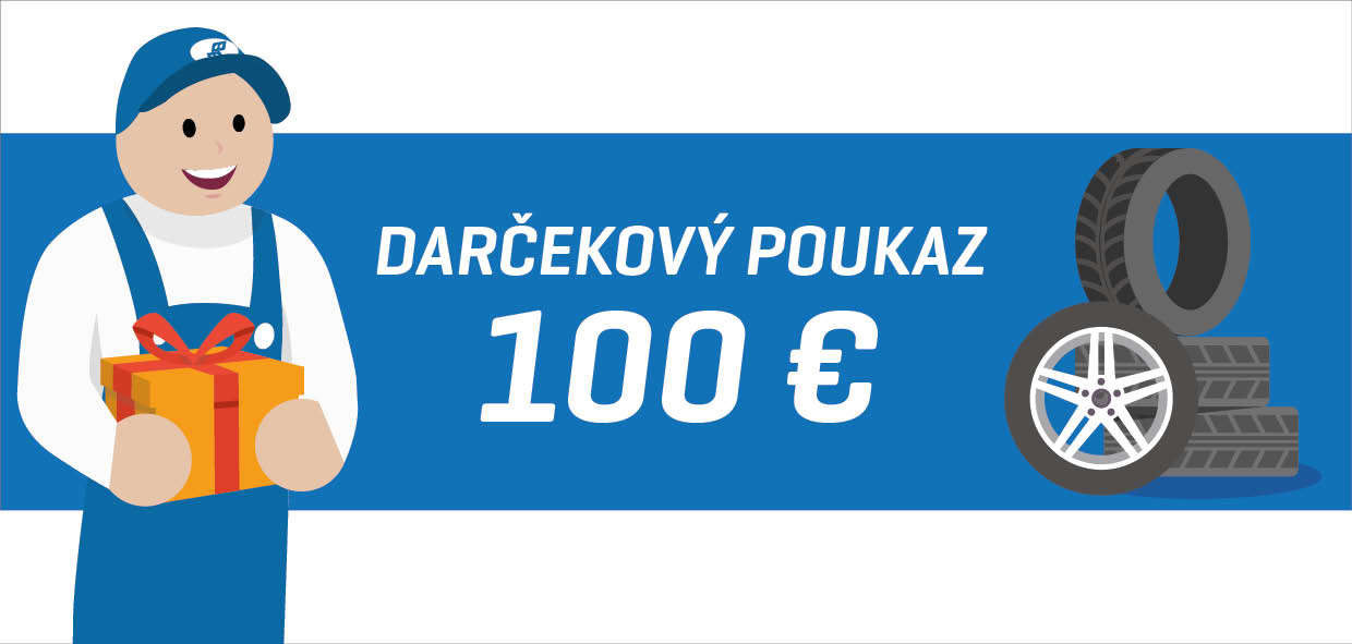 Mojepneu.eu Darčekový poukaz 100 EUR